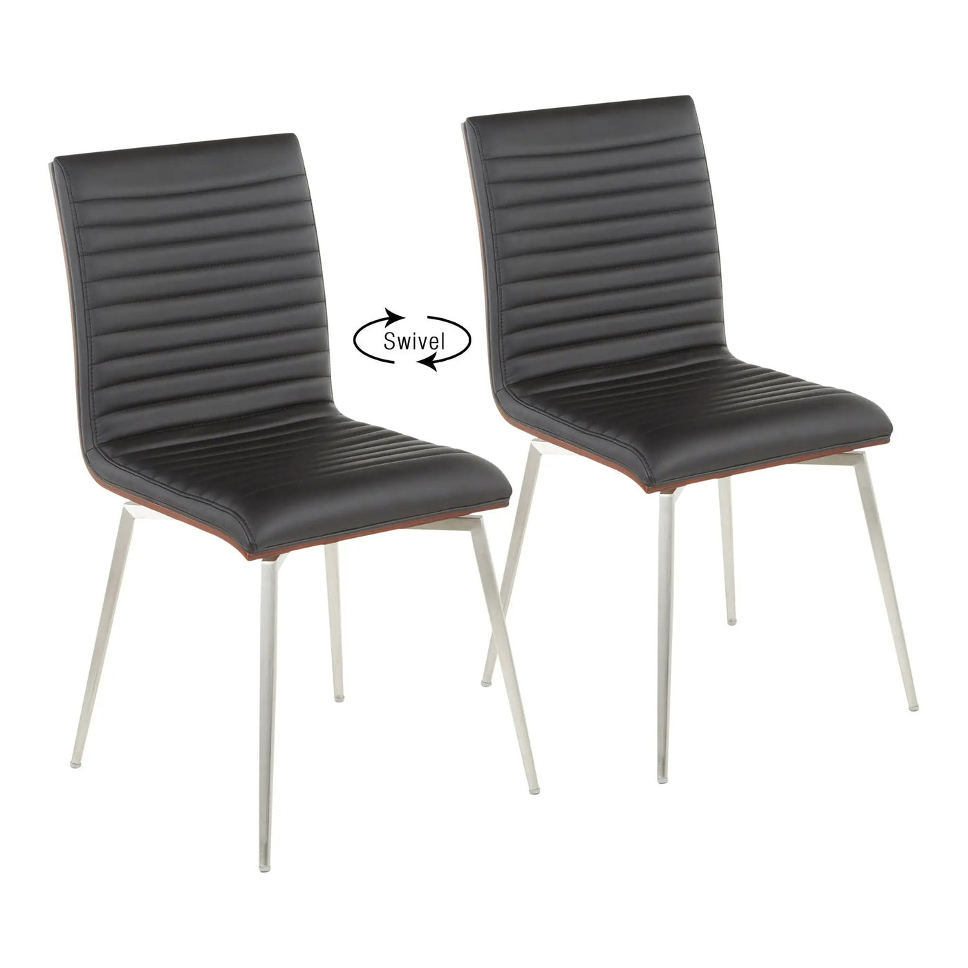 Mason - Contemporary Dining Chair (Set of 2) With Swivel by HouseOfZazla