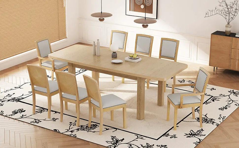 TOPMAX Rustic Extendable 84inch Dining Table Set by HouseOfZazla