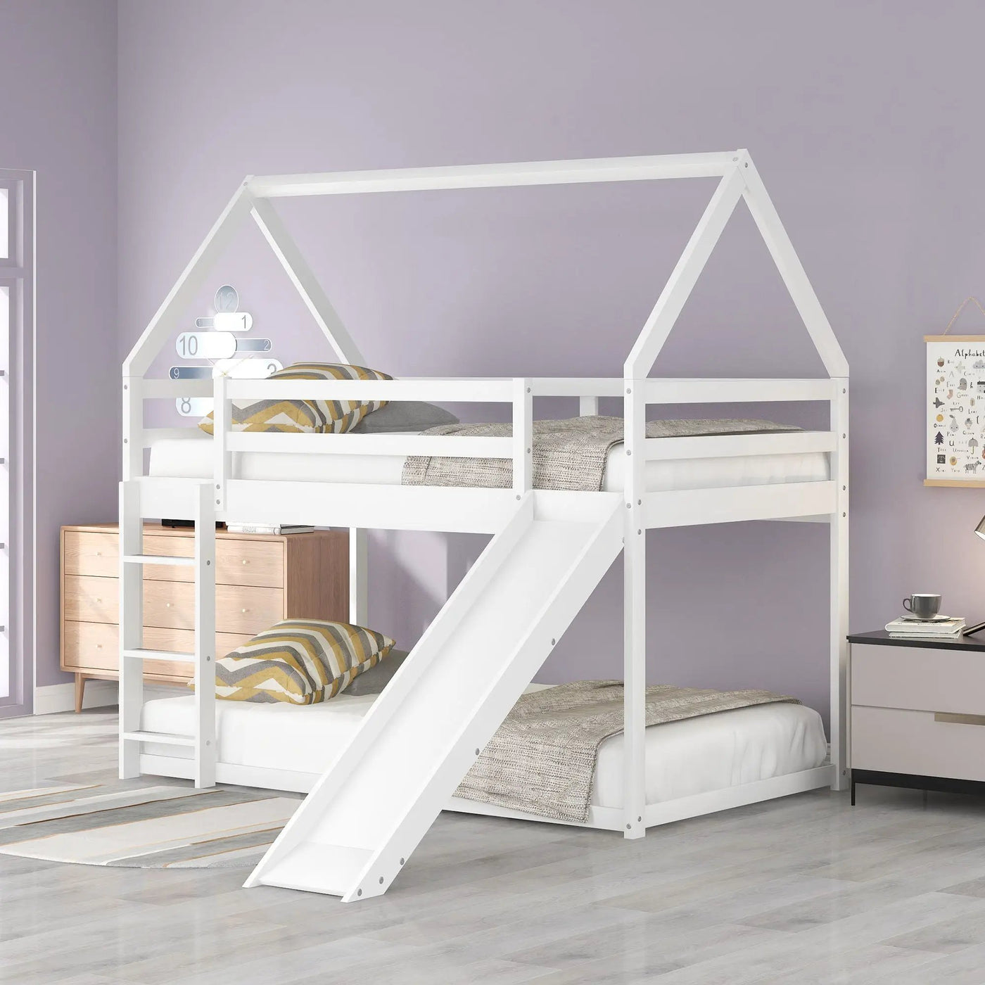 House Shape Bunk Bed With Slide And Ladder by HouseOfZazla