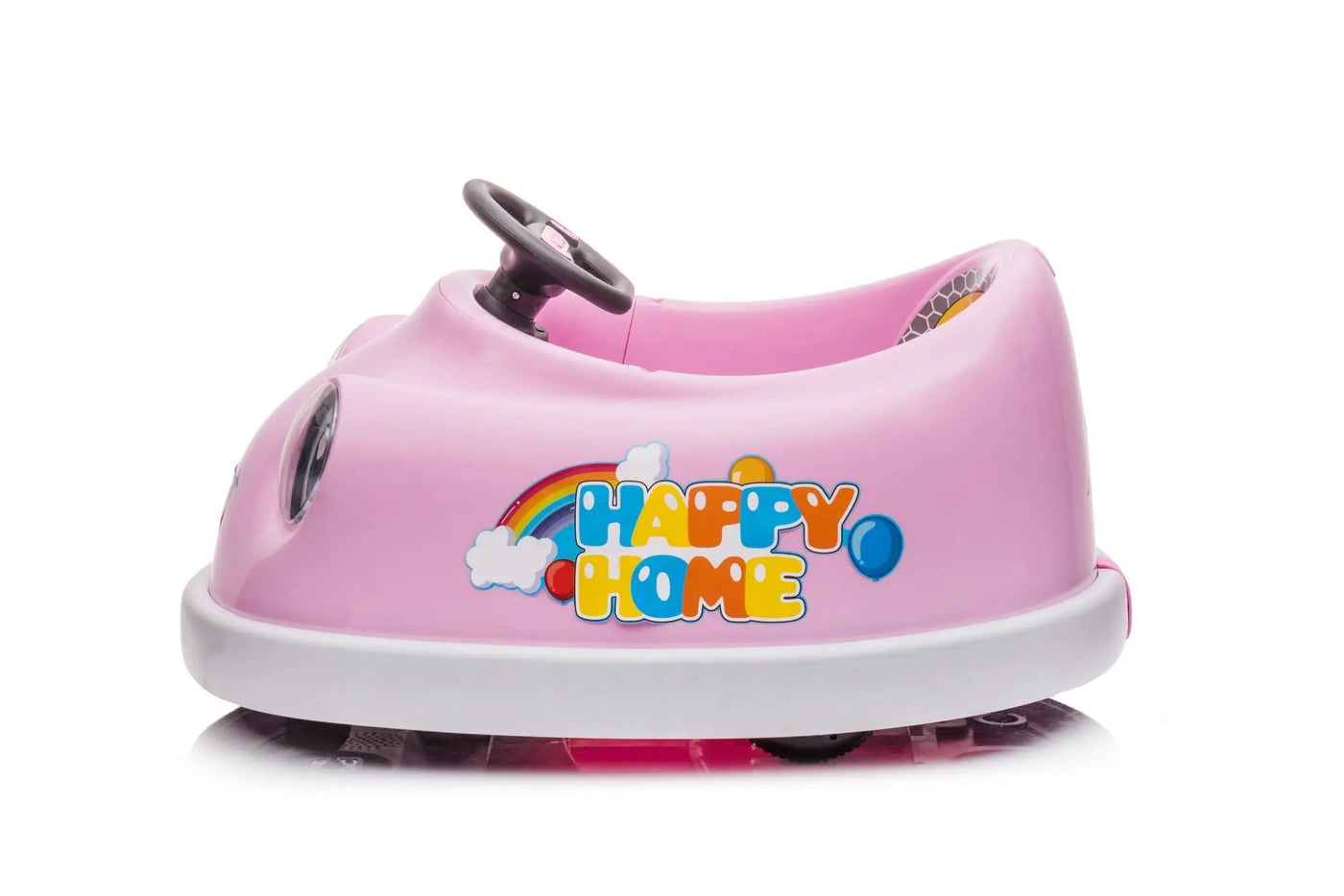 Bumper Car For Kids, 12V Dual Drive 1-6 Years Old Children's Electric Car With Pushrod Dinner Plate USB Bt Music Rocking Horse Mode Anti-Collision Bumper Ride On Car by HouseOfZazla