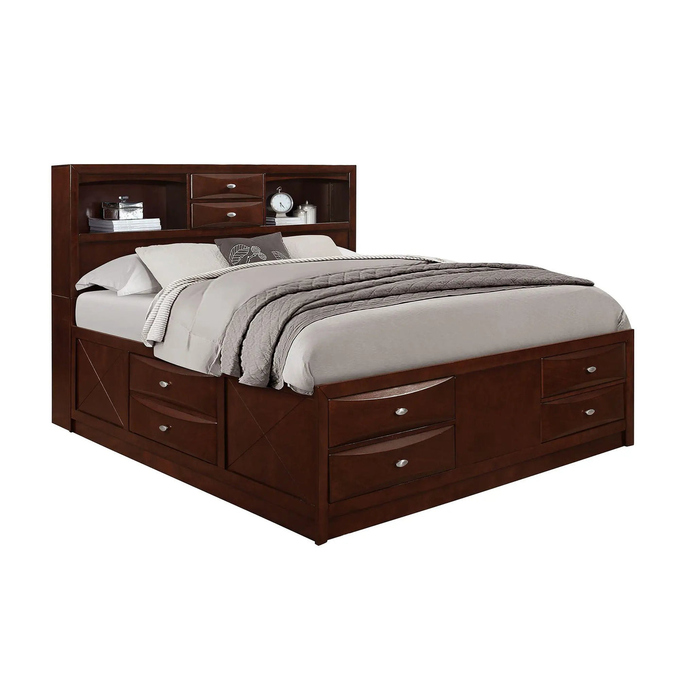 Lucille - Bed With Storage And Bookcase Headboard by Unique Piece Furniture