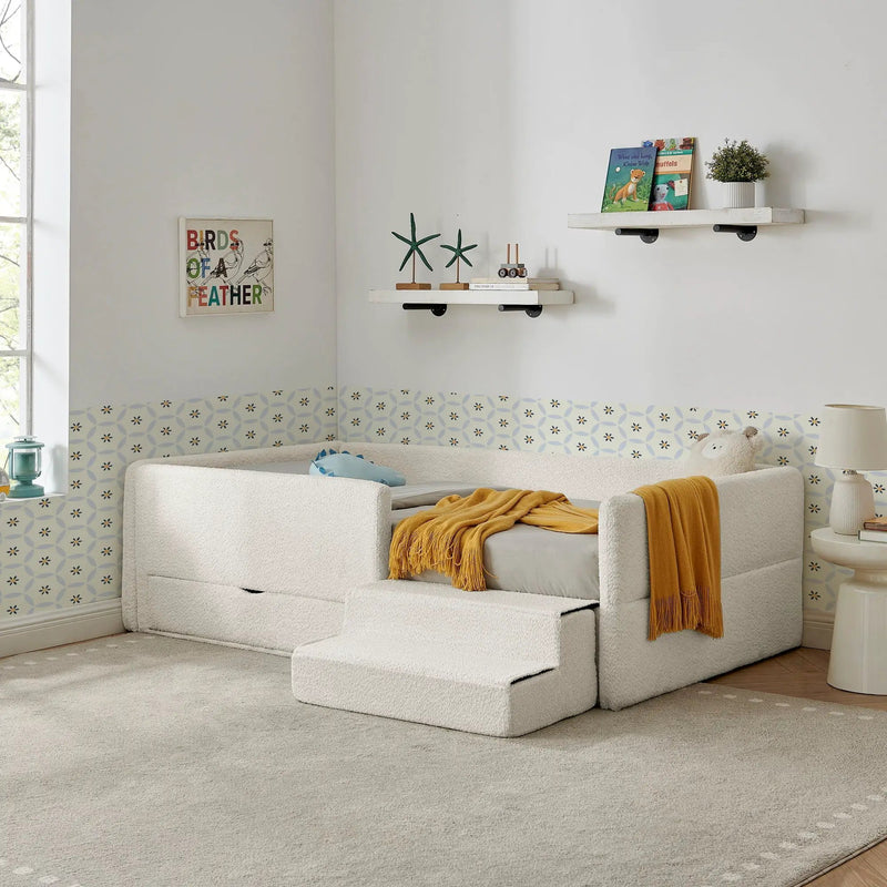 Safe Kids Bed With Guardrails And Storage by Unique Piece Furniture