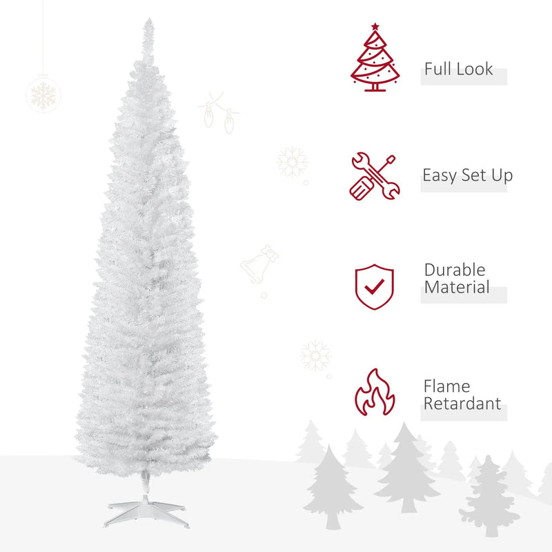 HOMCOM 7' Artificial Pencil Christmas Tree by HouseOfZazla