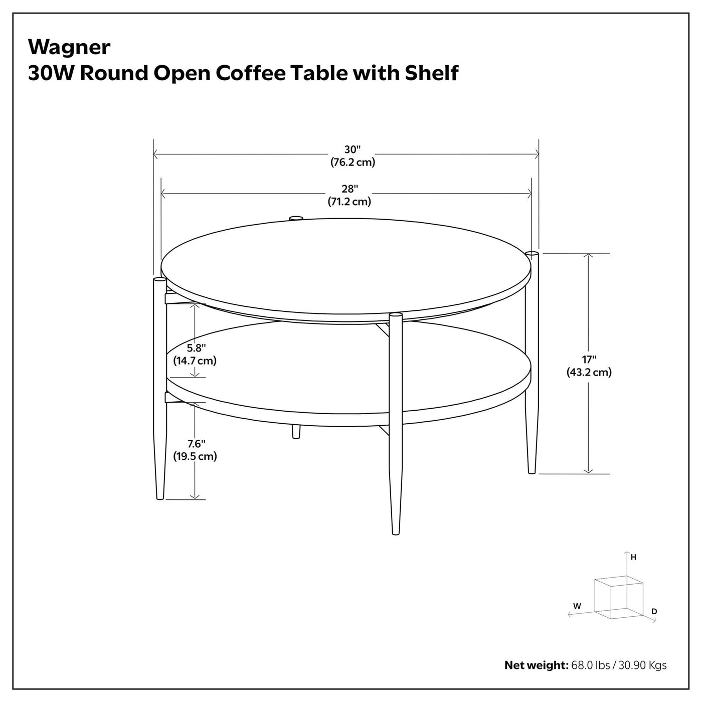 Wagner - Round Marble & Wood Table by HouseOfZazla