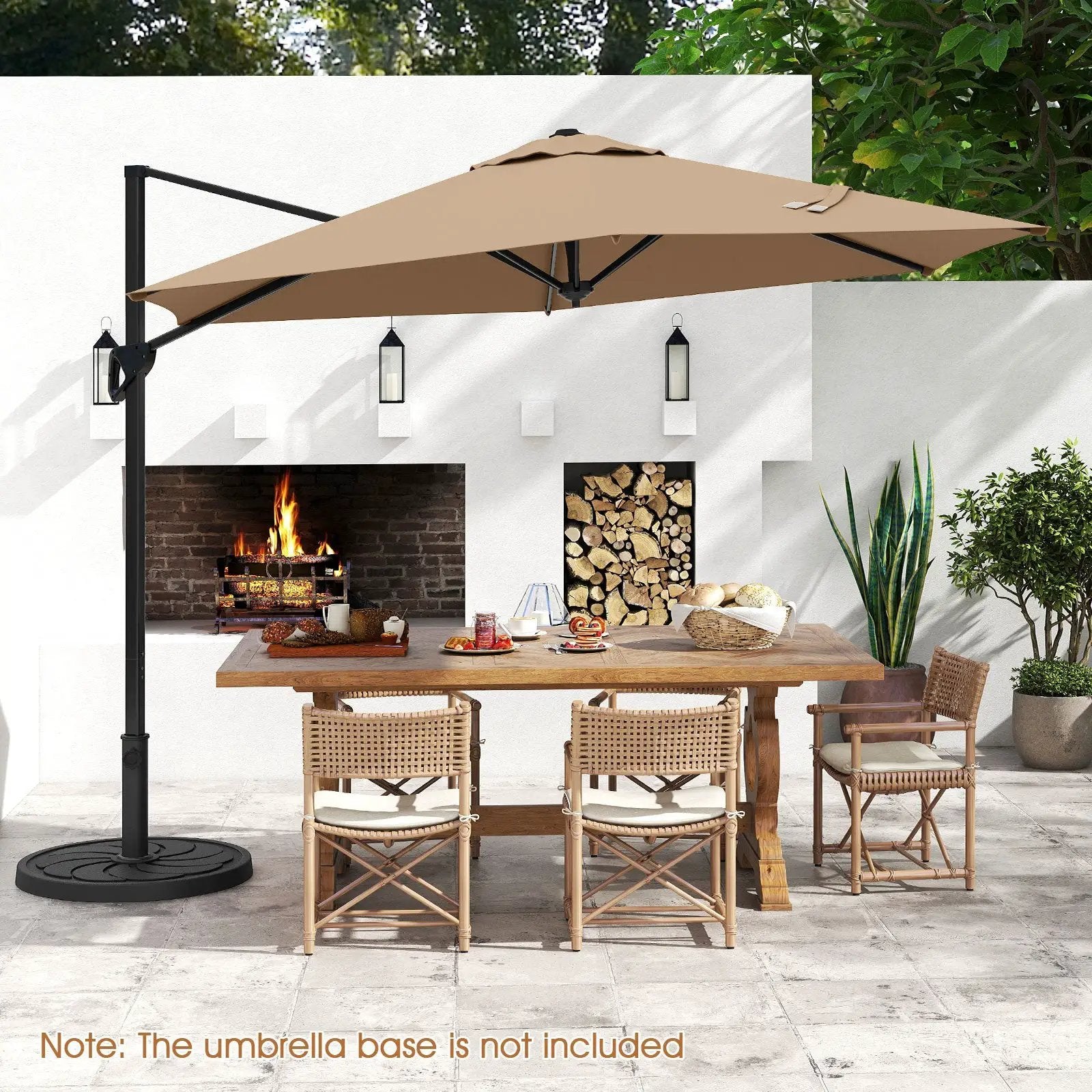 9 FT Cantilever Patio Umbrella with Vented Top and Sun-Protective Canopy by DirectDeals