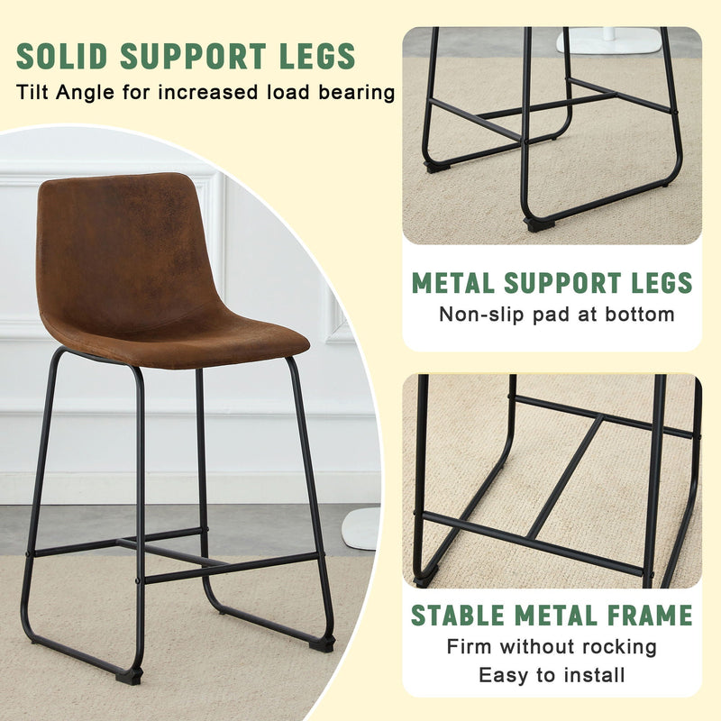 Retro Bar Chairs, Comfortable Stools (Set of 2) by HouseOfZazla