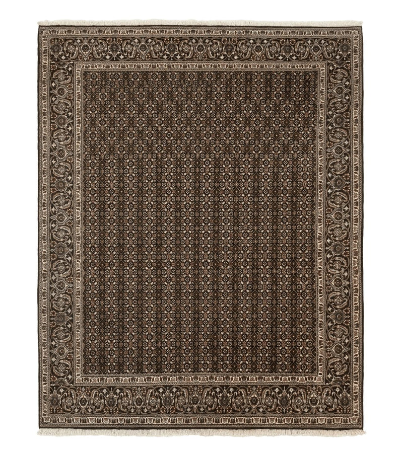 Persian Tabriz Rug 5x7, Black, Allover Pattern by Jewel Rugs