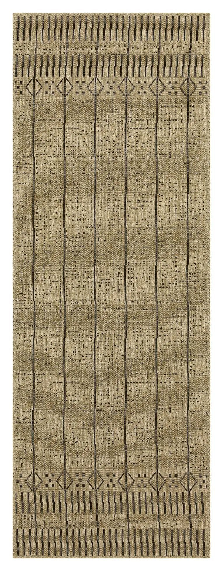 Earth GC_NTL1008 Jute/Black Indoor/Outdoor Area Rug by HouseOfZazla