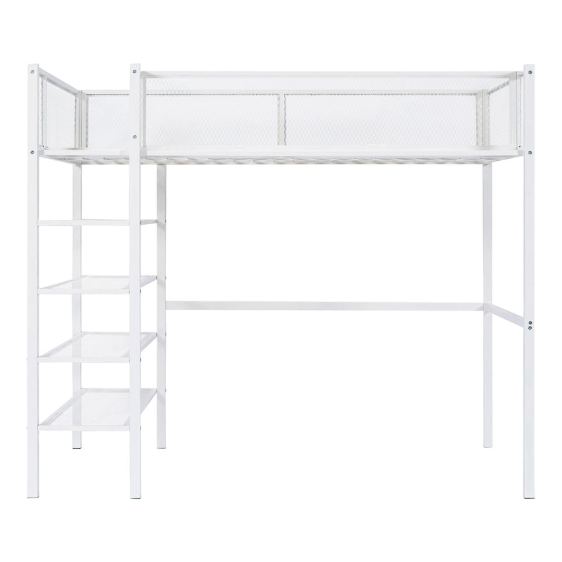 Loft Bed With 4 Tier Shelves And Storage by HouseOfZazla