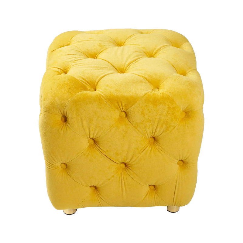 Modern Upholstered Ottoman, Exquisite Small End Table, Soft Foot Stool, Dressing Makeup Chair, Comfortable Seat For Living Room, Bedroom, Entrance by Unique Piece Furniture