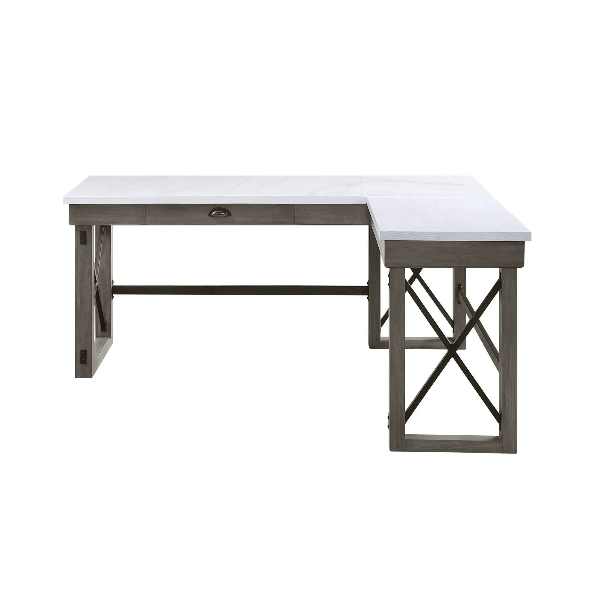 Talmar Marble Top Weathered Writing Desk With Lift Top by HouseOfZazla