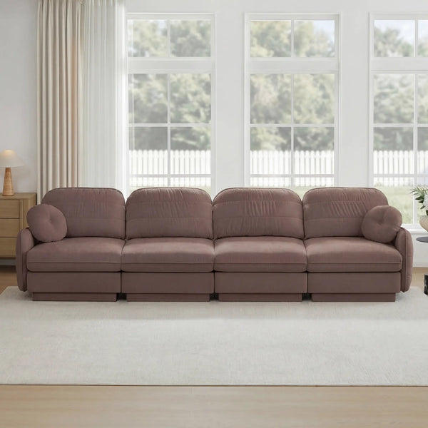 137" Chenille Cloud 4-Seater Sofa, photo 2 of 10