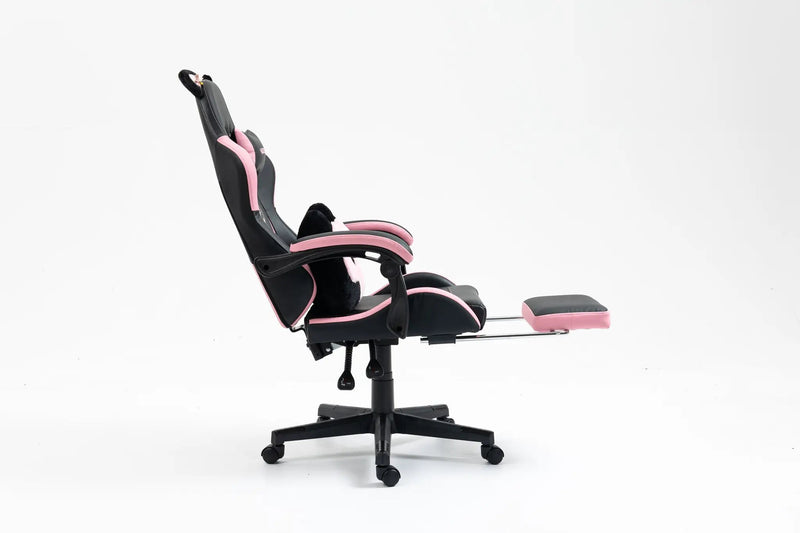 Cute Cat Gaming Chair with Paw Lumbar Cushion by HouseOfZazla