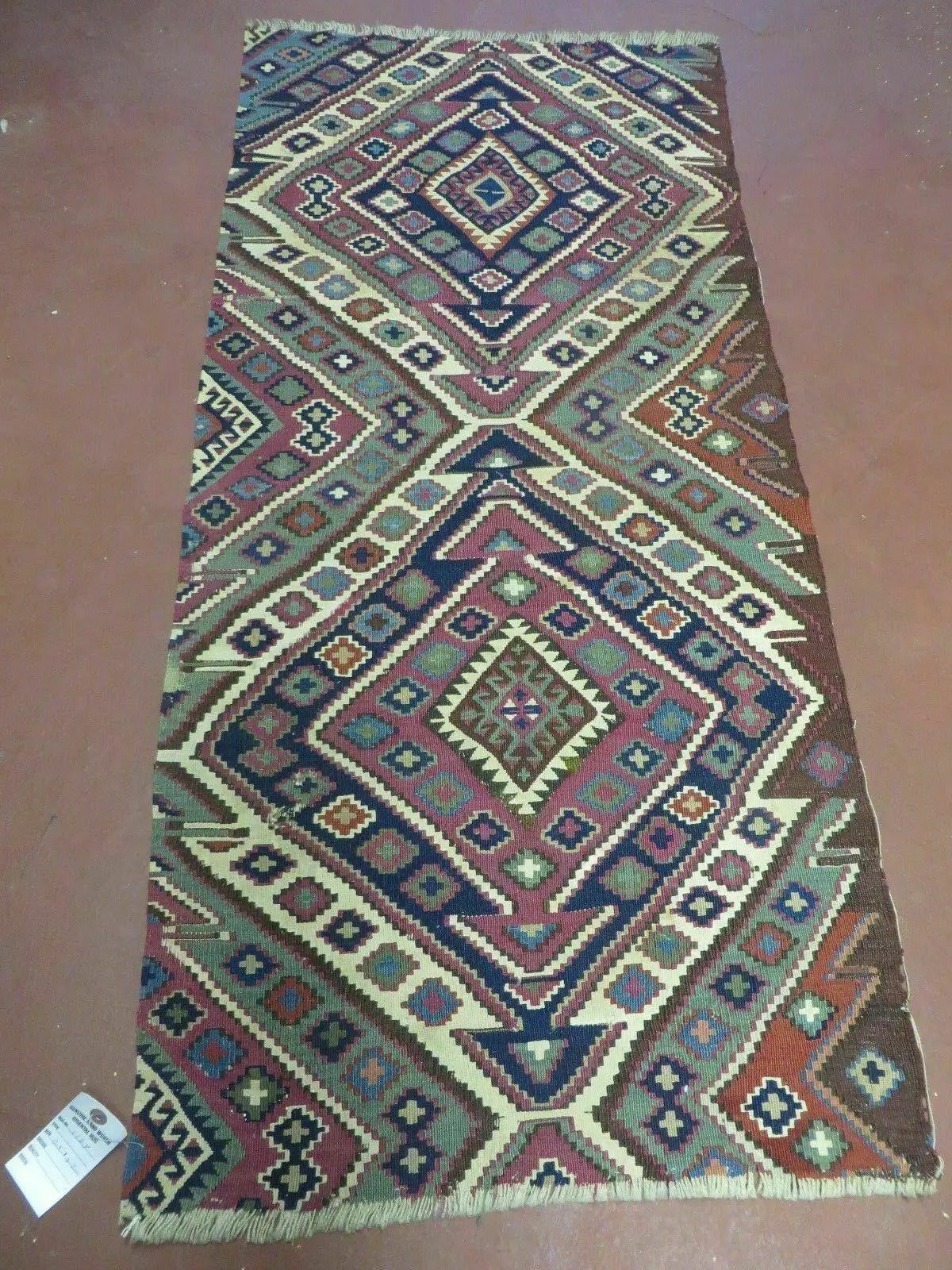 2' 1" X 4' 4" Antique Handmade Bagface Kilim Shirvan Caucasian Wool Rug Nice by Jewel Rugs