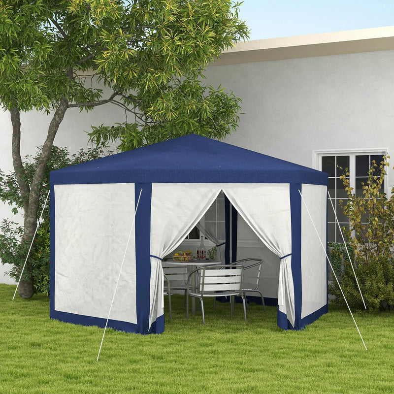 Outsunny 13' x 11' Outdoor Party Tent with Protective Mesh Sidewalls by HouseOfZazla