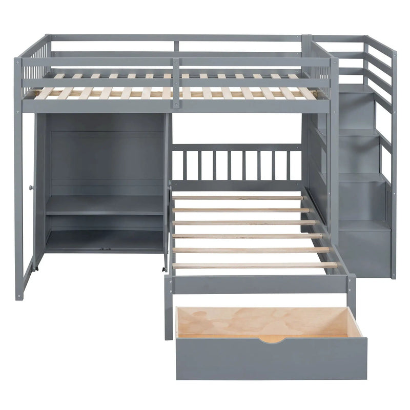 Bunk Bed With Wardrobe, Drawers by HouseOfZazla