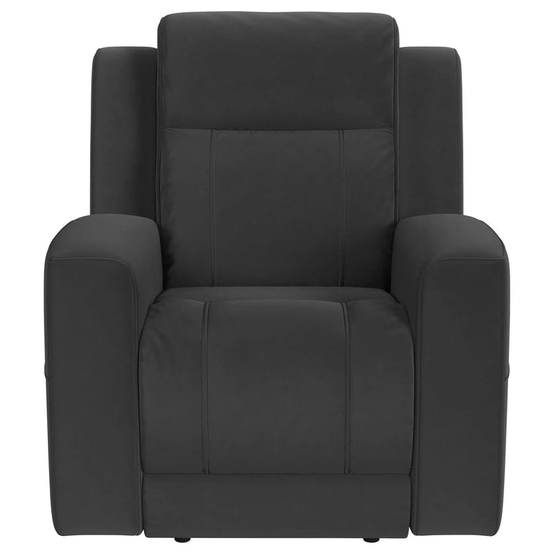 Brentwood Upholstered Recliner Chair Dark Charcoal by Unique Piece Furniture