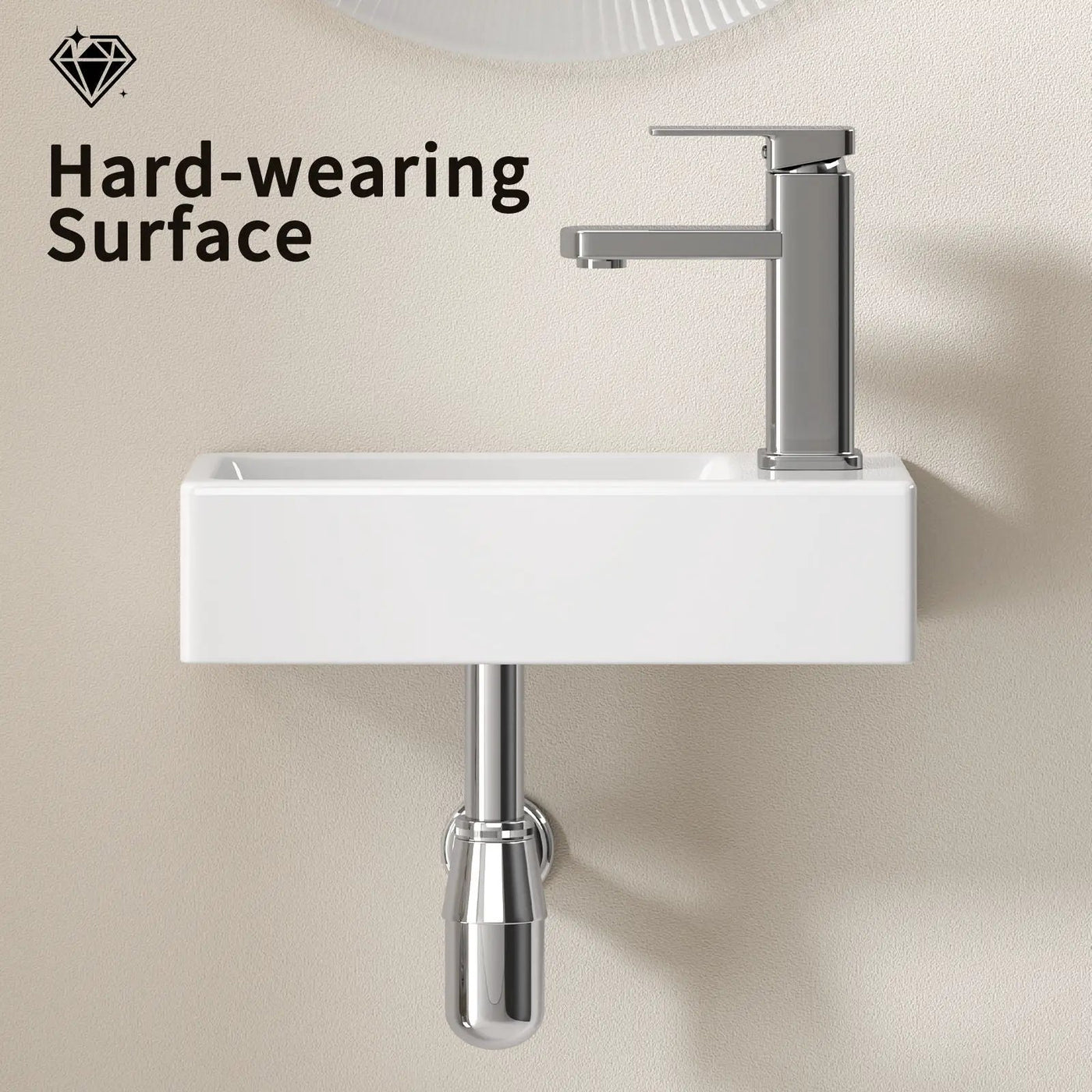 Wall Mounted Bathroom Sink With Faucet And Drain by HouseOfZazla