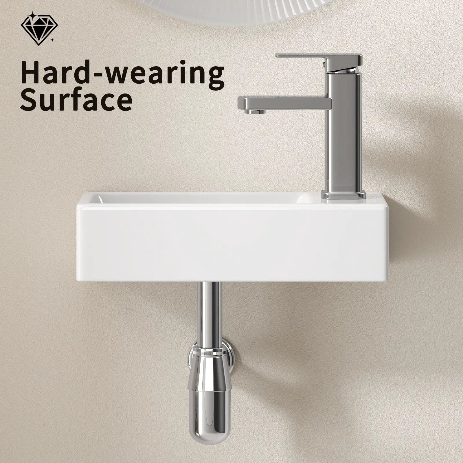 Wall Mounted Bathroom Sink With Faucet And Drain by HouseOfZazla