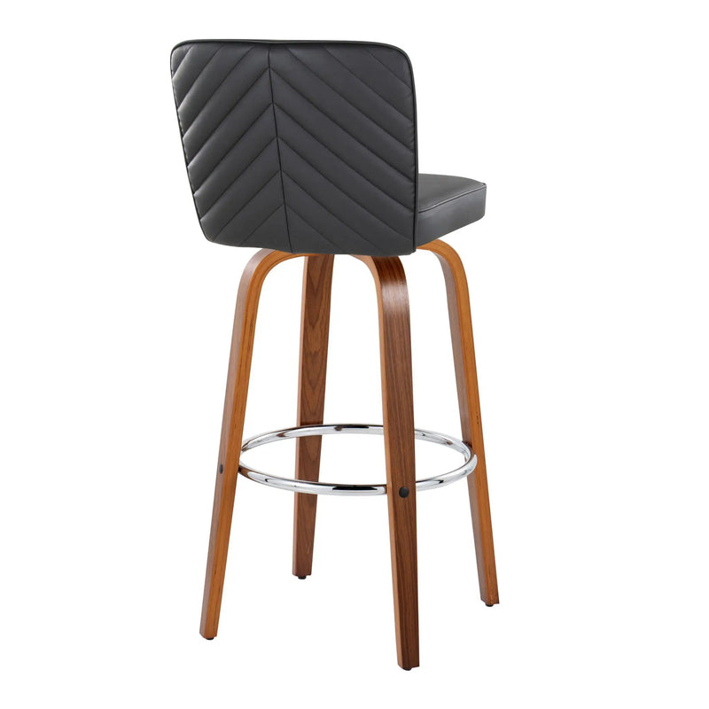 Henry - Contemporary Fixed Height Barstool With Swivel With Round Footrest (Set of 2) by Unique Piece Furniture