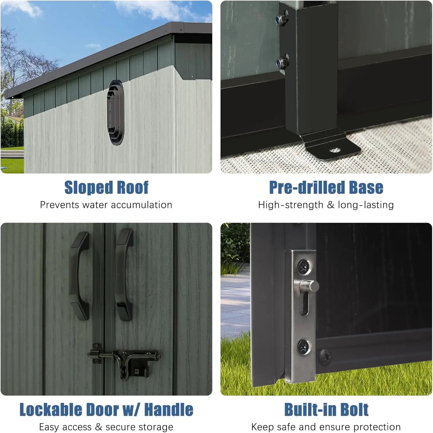 6x11FT Outdoor Resin Storage Shed by HouseOfZazla