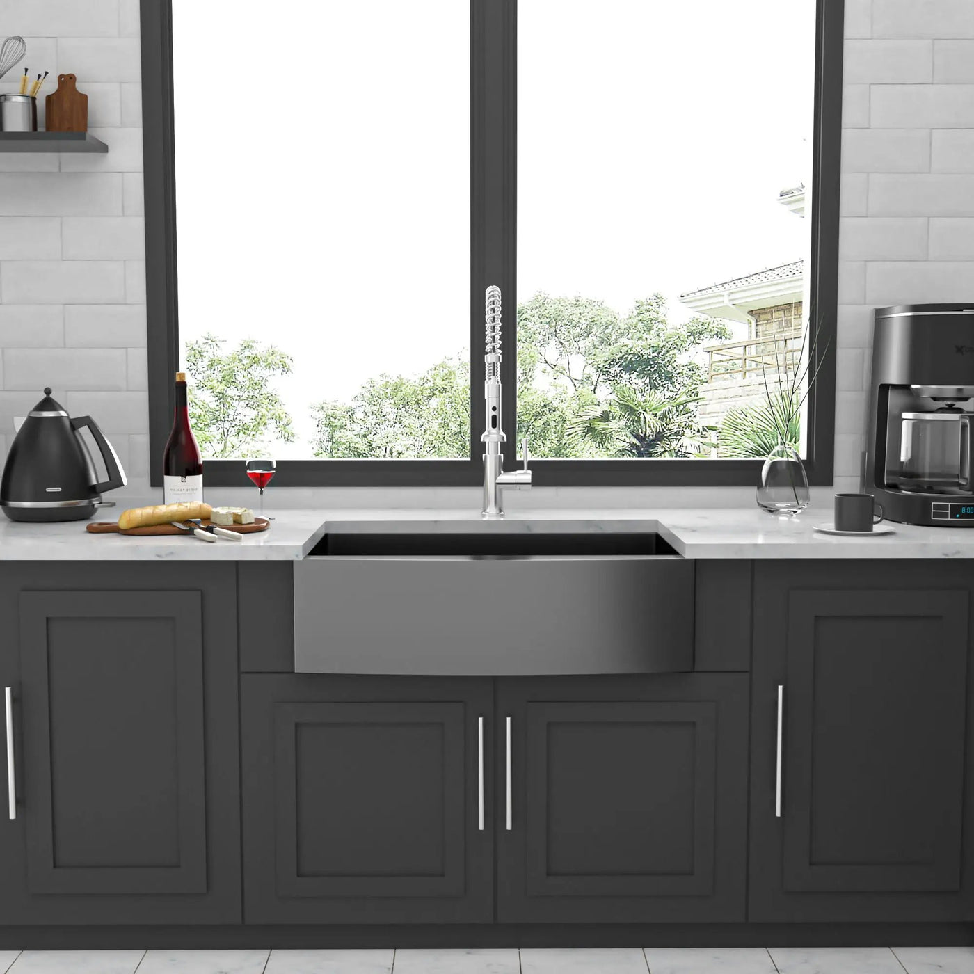 Farmhouse Kitchen Sink, Stainless Steel, Apron Front by HouseOfZazla