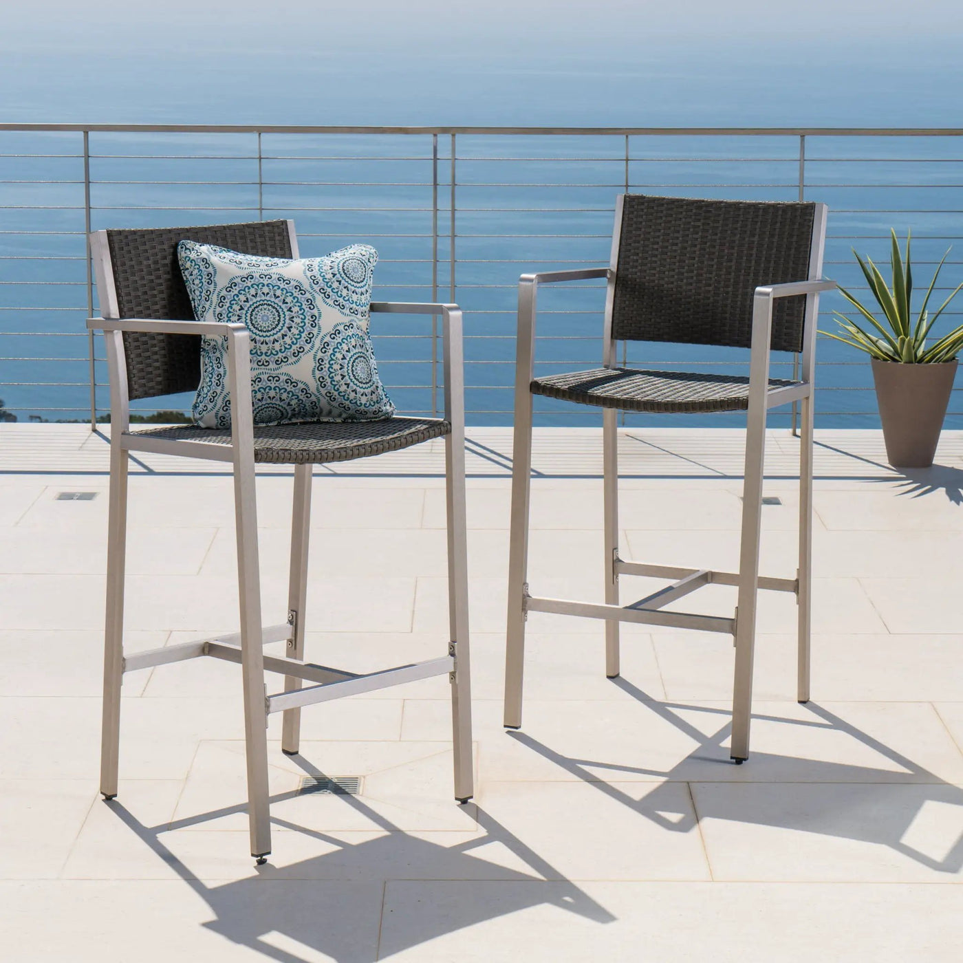 Outdoor Rust Proof Aluminum Barstools (Set of 2) by HouseOfZazla