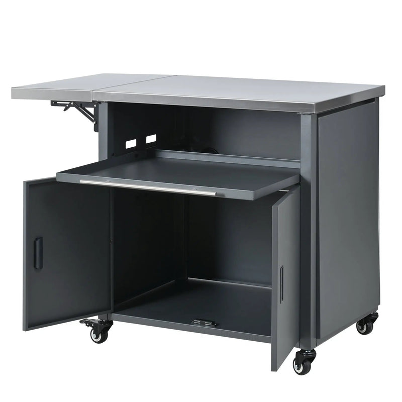 Foldable Outdoor Prep Station BBQ Cart Patio Dining Cart by HouseOfZazla