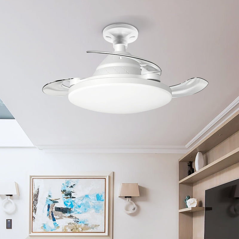 Bulb-Type Small Size Ceiling Fan With Retractable Blades by HouseOfZazla