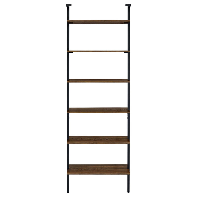 Christy - Owens - 6 Shelf Wall Bookshelf - Walnut