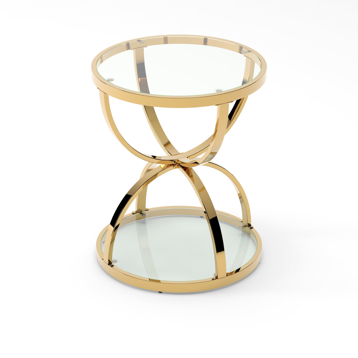 19.69'' Modern Glass Side Table, photo 7 of 10