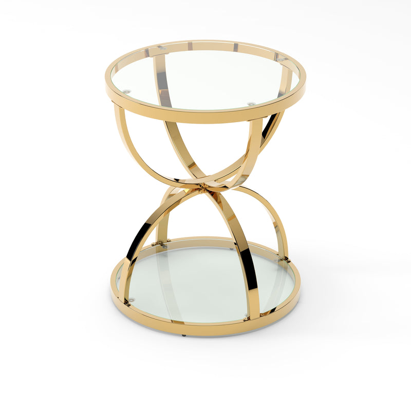 19.69'' Modern Glass Side Table, photo 7 of 10