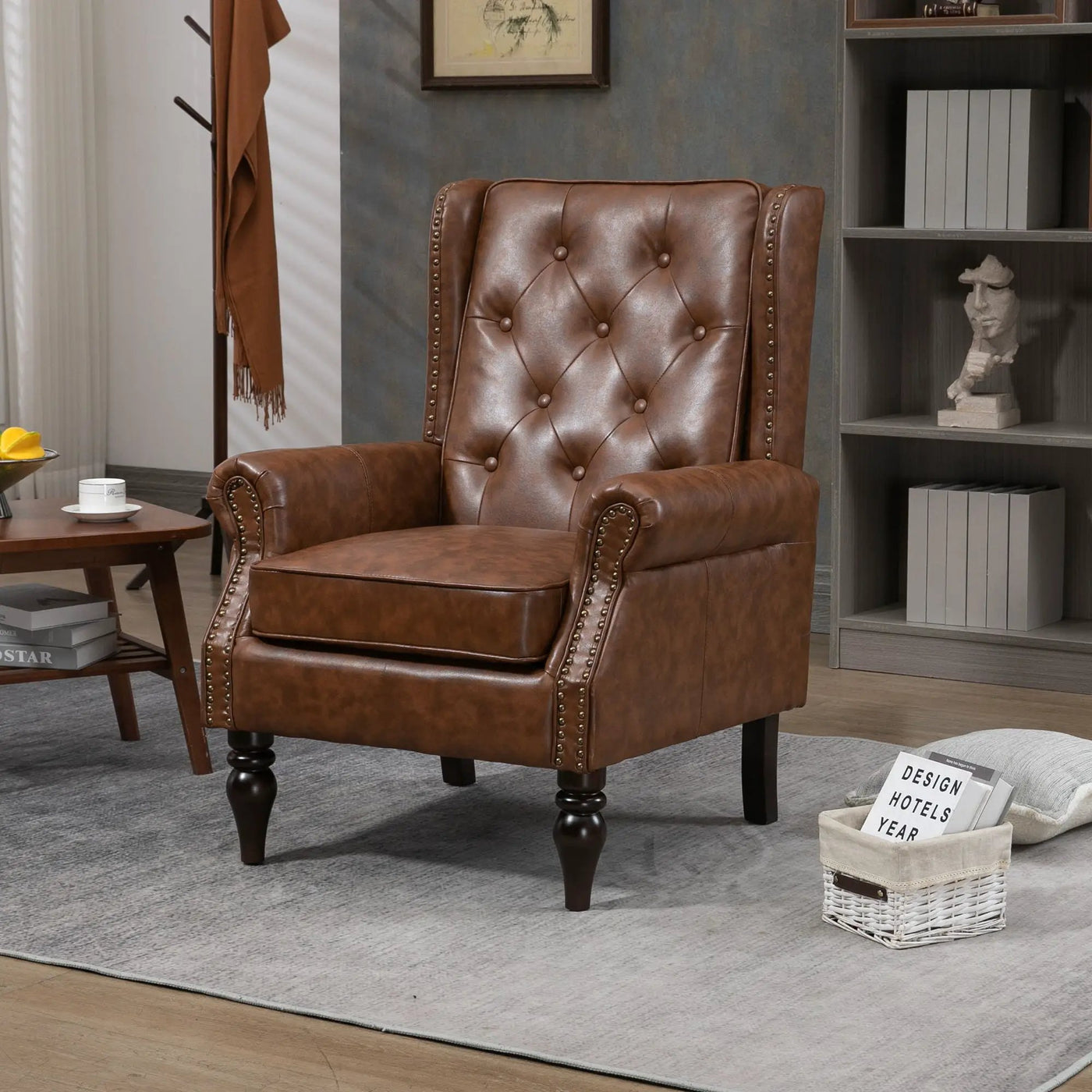 Modern Accent Armchair With Sturdy Wood Legs by HouseOfZazla