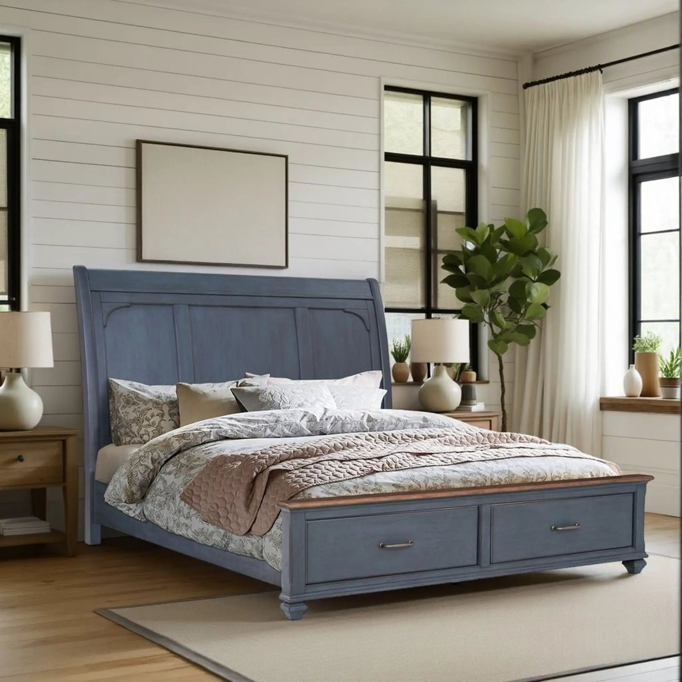 Sleigh Bed & USB Ports by HouseOfZazla