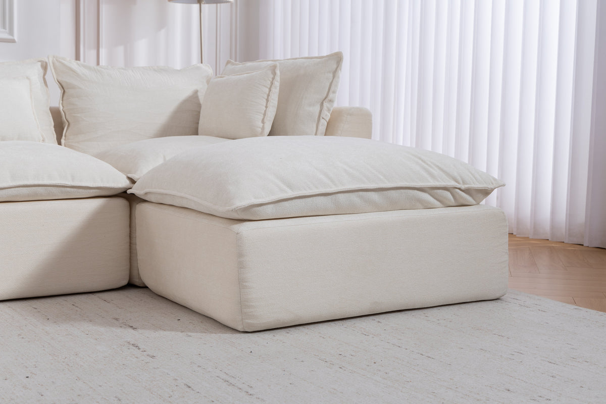 Cloud Couch Oversized Modular Sectional Sofa with Flexible Configuration - Antique White or Grey, photo 8 of 10