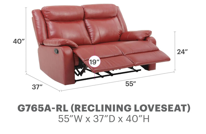 Ward - Stylish Reclining Loveseat For Two by Unique Piece Furniture