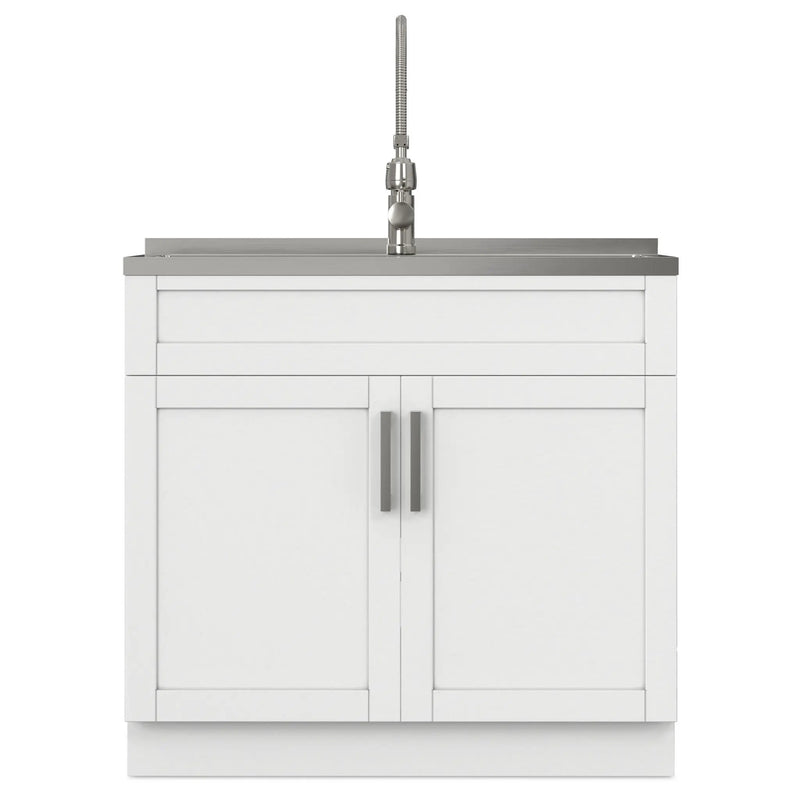 Hennessy - Deluxe Laundry Cabinet With Faucet And Stainless Steel Sink by HouseOfZazla