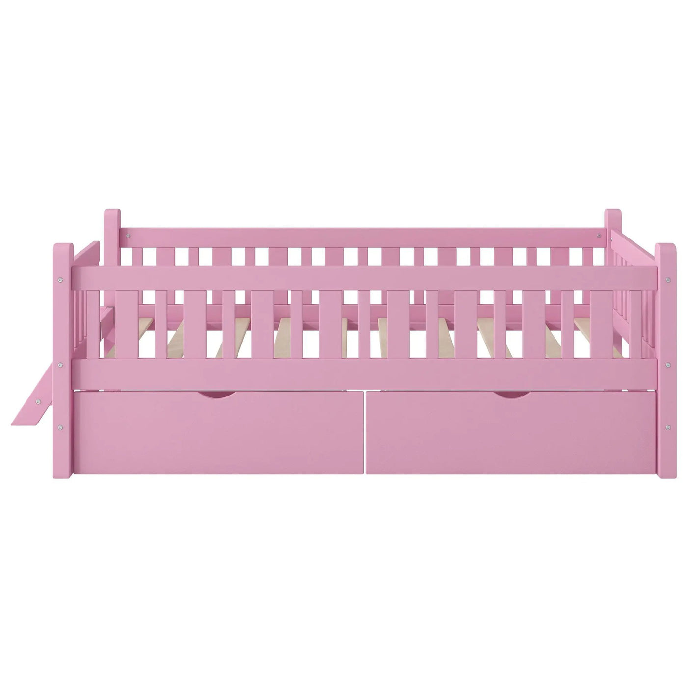 Platform Bed With Guardrail And 2 Drawers by HouseOfZazla
