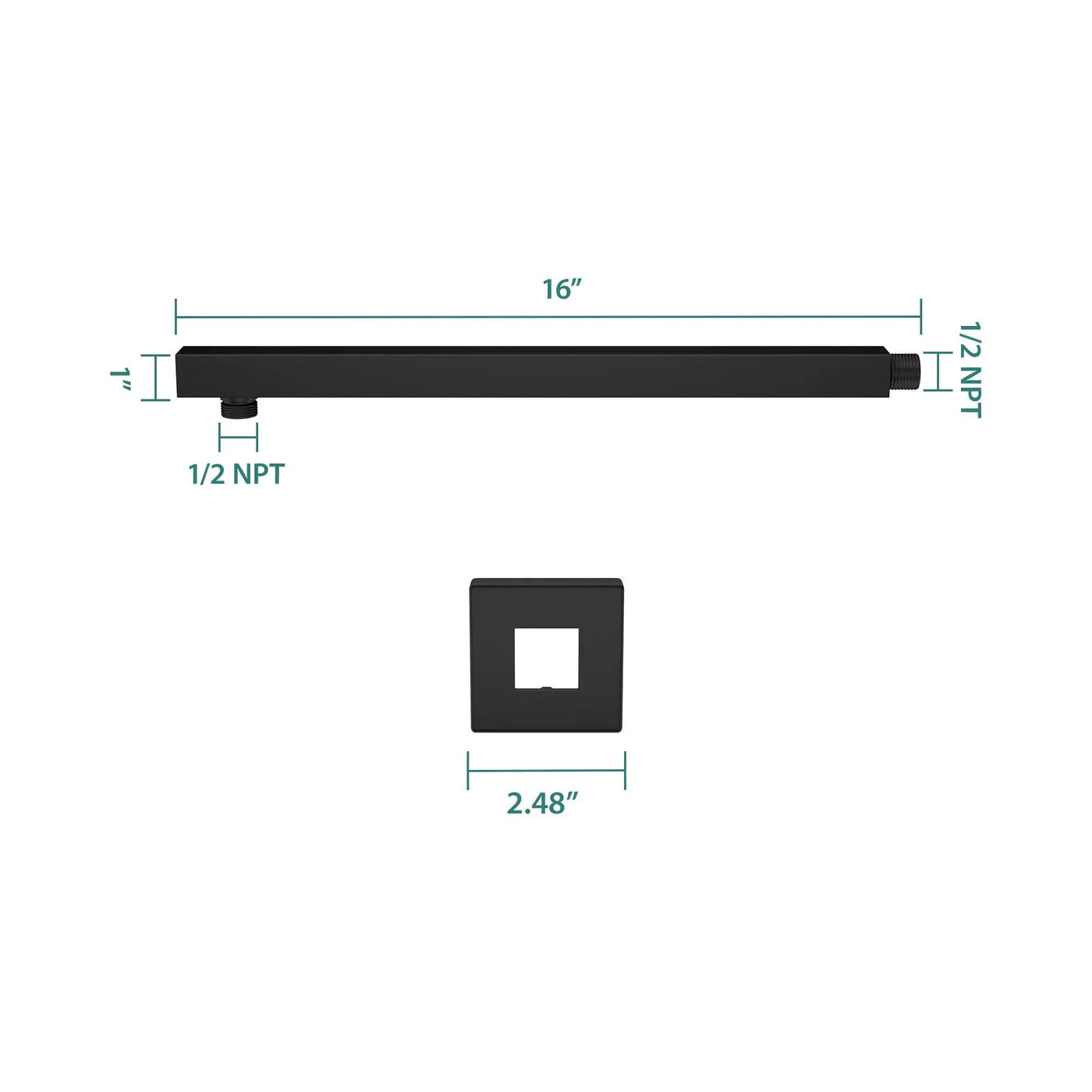 Wall Mounted Shower Arm With Flange by HouseOfZazla