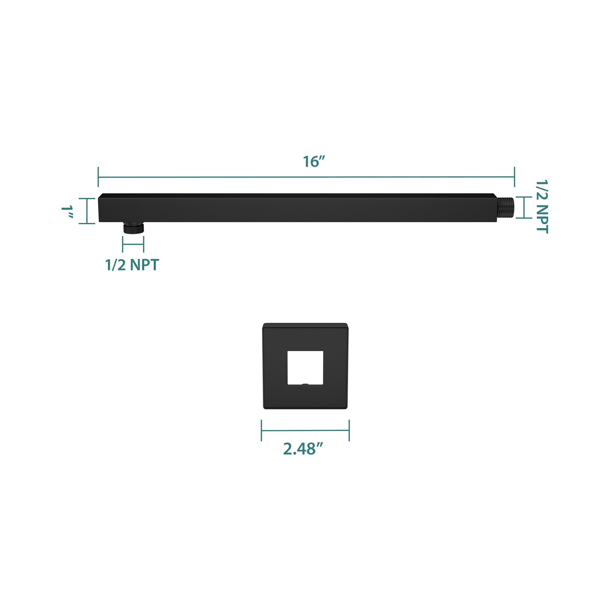 Wall Mounted Shower Arm With Flange by HouseOfZazla