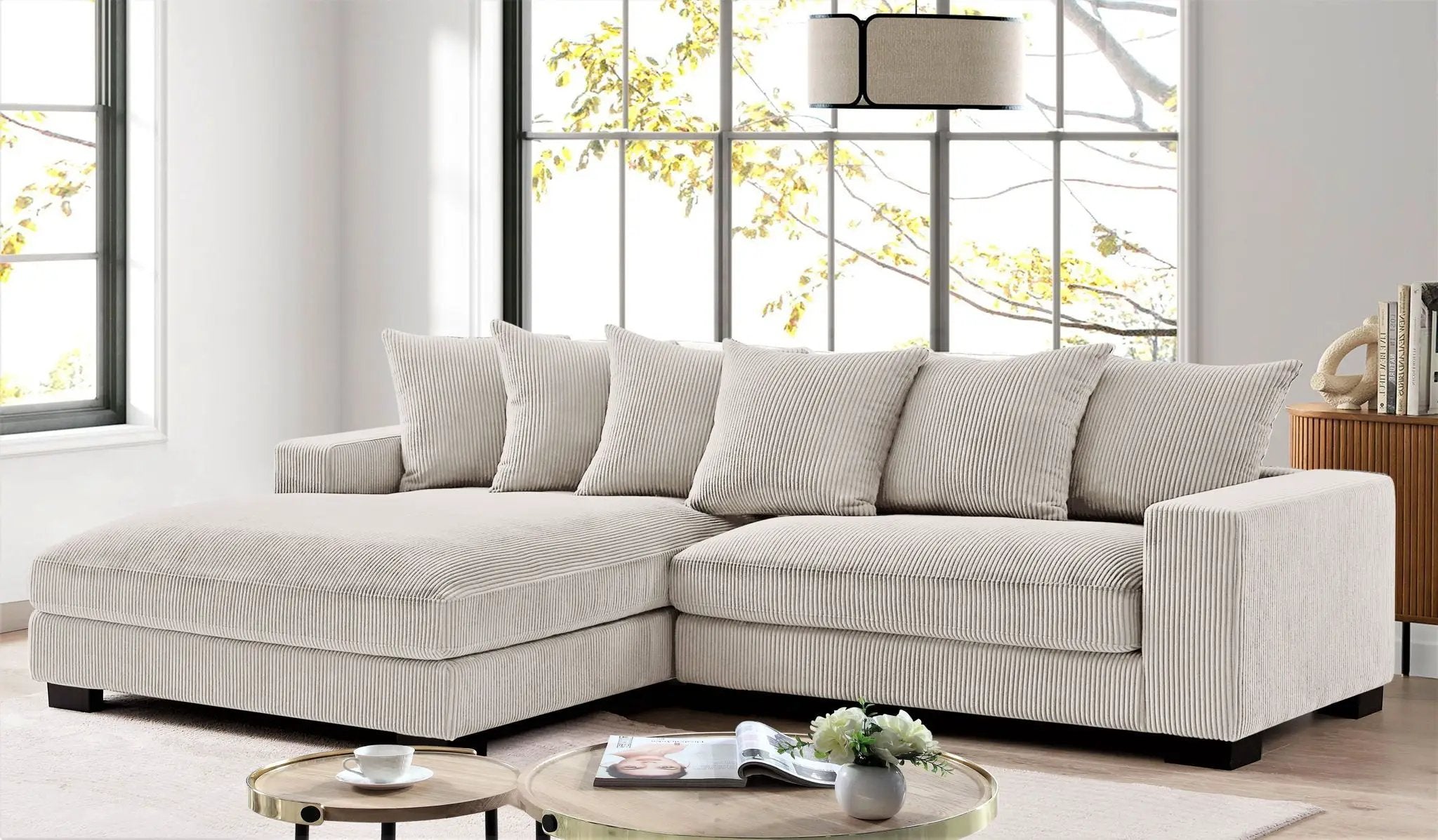 Luxe - Oversized 2 Piece Sectional Couches For Living Room, L Shaped Sofa With Chaise by HouseOfZazla