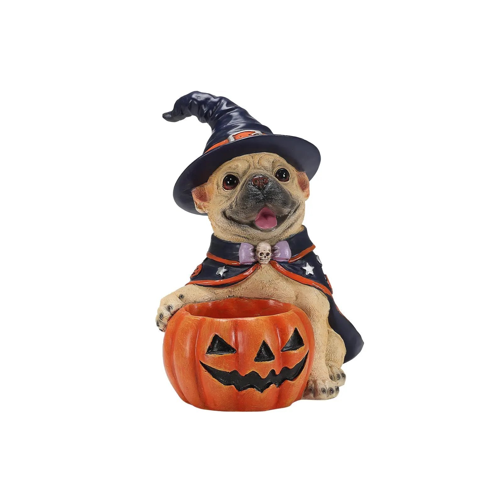 Halloween French Bulldog Witch Puppy Figurine by HouseOfZazla