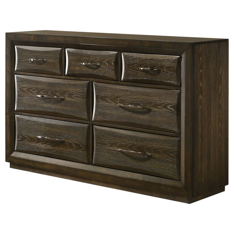 Atlas 7-drawer Bedroom Dresser Cabinet Dark Oak by Unique Piece Furniture