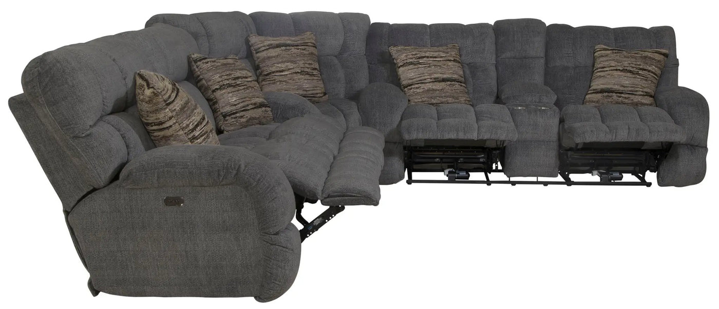 Ashland - Reclining Sectional With 4 Lay Flat Reclining Seats by Unique Piece Furniture