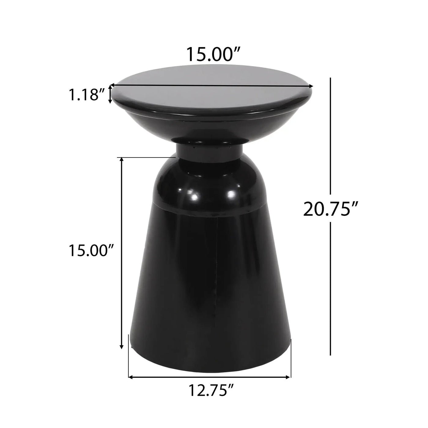 Outdoor Modern Metal End Large Table by HouseOfZazla
