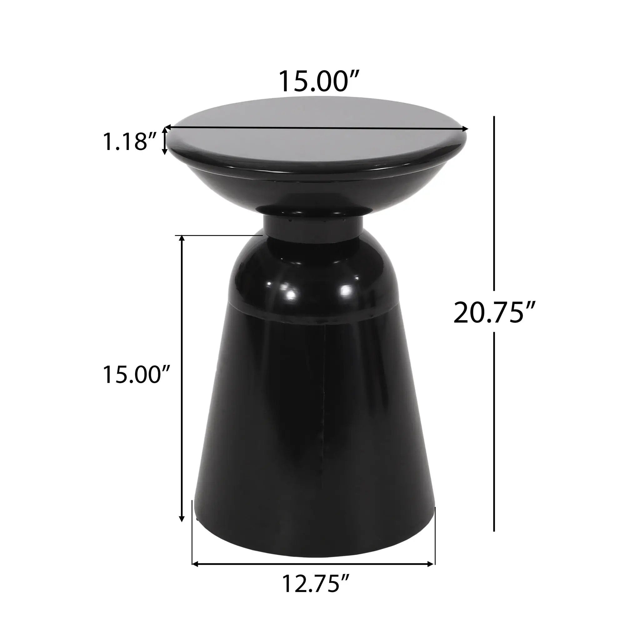 Outdoor Modern Metal End Large Table by HouseOfZazla