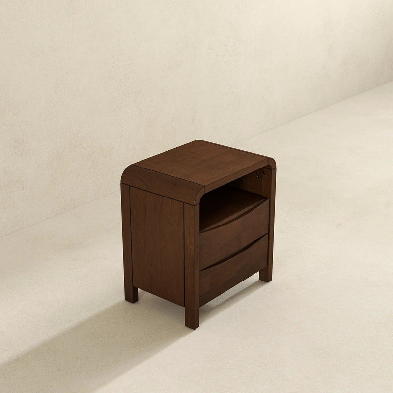 Lionel - Nightstand 2 Drawer - Brown by HouseOfZazla