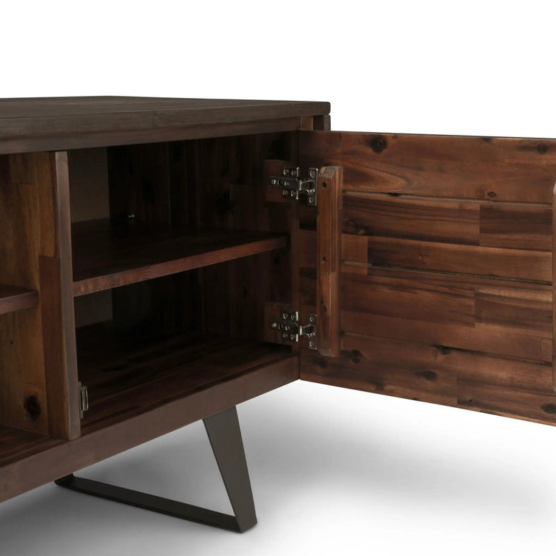 Lowry - TV Media Stand - Distressed Charcoal Brown by Unique Piece Furniture
