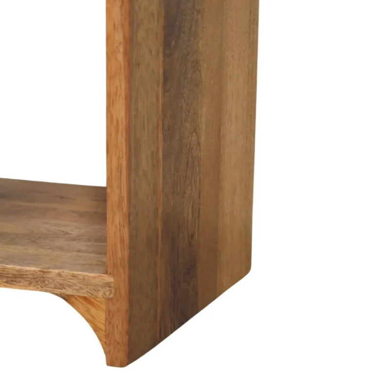 Newton Mini Oak-ish Nightstand with a Drawer and Open Shelf by HouseOfZazla
