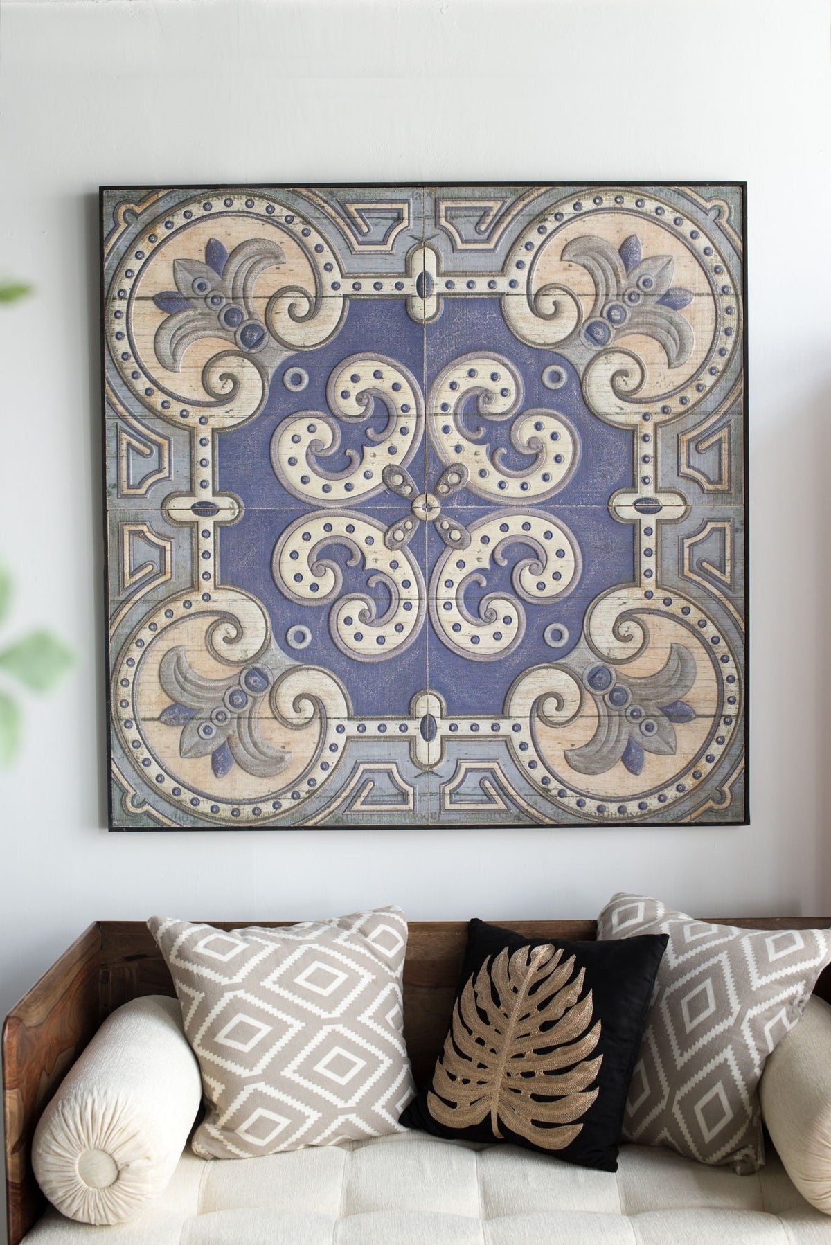 Large Multicolor Square Wall Decor Panel with Refined Pattern - 48", photo 5 of 9